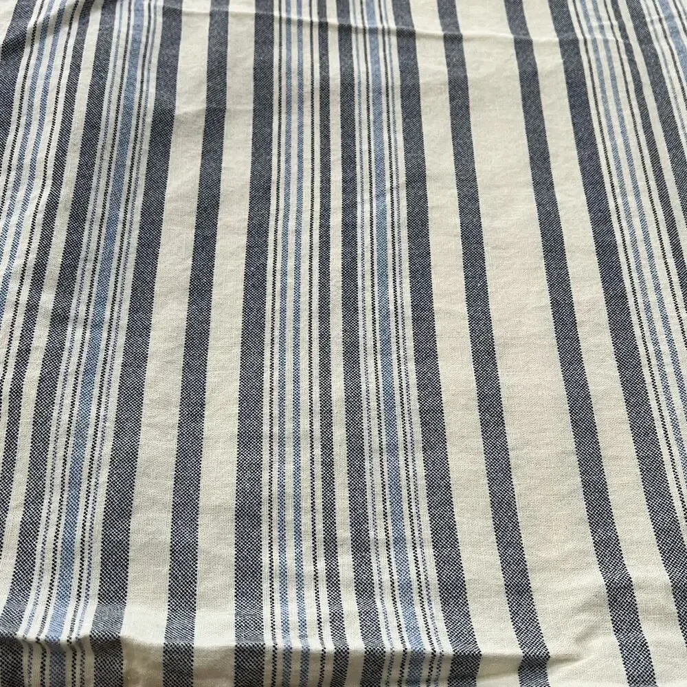Tresors de Provence Blue Striped Linen Blend Pillow Shams 21